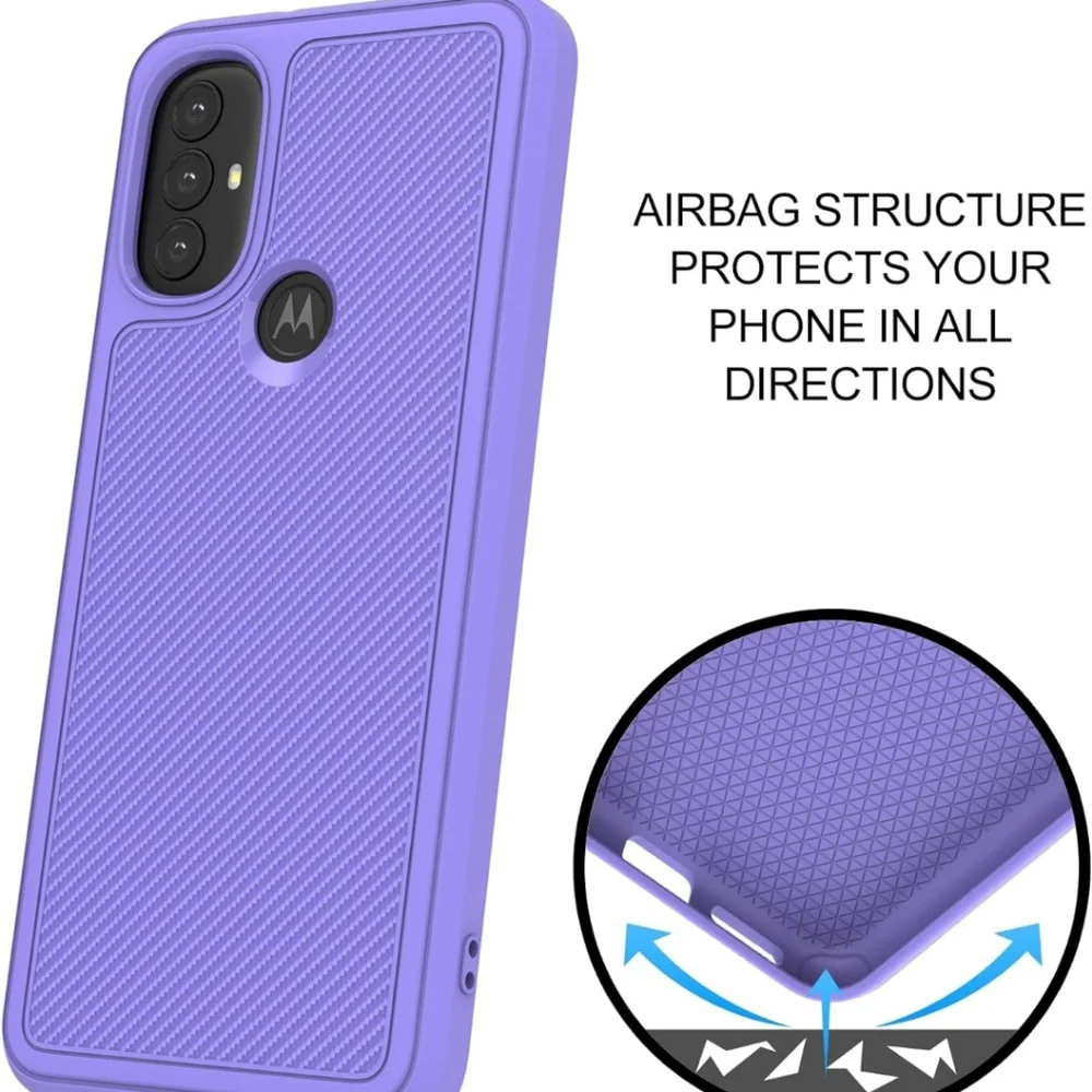 Huness for Moto G Pure Case/Moto G Power 2022 Case + Tempered Glass Screen Prote